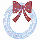 vidaXL Koszorú 60 LED-del Kék 76 x 8.5 x 76 cm Akril