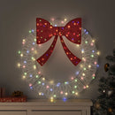 vidaXL Koszorú 60 LED-del Sokszínű 76 x 76 x 8,5 cm Akril