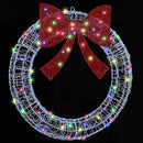 vidaXL Koszorú 60 LED-del Sokszínű 76 x 8.5 x 76 cm Akril