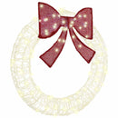 vidaXL Koszorú 80 LED-del Meleg fehér 92 x 9.5 x 92 cm Akril