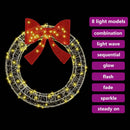 vidaXL Koszorú 80 LED-del Meleg fehér 92 x 9.5 x 92 cm Akril