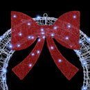 vidaXL Koszorú 80 LED-del Hideg feher 92 x 9.5 x 92 cm Akril