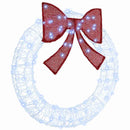 vidaXL Koszorú 80 LED-del Hideg feher 92 x 9.5 x 92 cm Akril