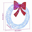 vidaXL Koszorú 80 LED-del Kék 92 x 9.5 x 92 cm Akril