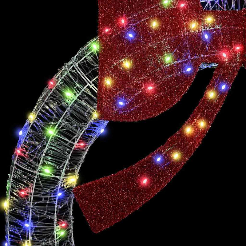 vidaXL Koszorú LED -es lámpákkal Sokszínű 90 cm Akril