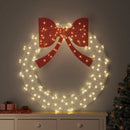 vidaXL Koszorú 150 LED-del Meleg fehér 120 cm Akril