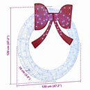 vidaXL Koszorú 150 LED-del Hideg feher 120 cm Akril