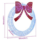 vidaXL Koszorú 150 LED-del Kék 120 cm Akril