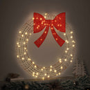 vidaXL Koszorú Meleg fehér 75 x 75 x 8 cm PET 60 LED