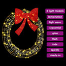 vidaXL Koszorú 80 LED-del Meleg fehér 91 x 91 x 9 cm PET