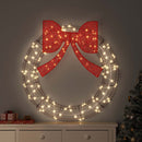 vidaXL Koszorú 150 LED-del Meleg fehér 121 x 121 x 10 cm PET