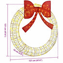 vidaXL Koszorú 150 LED-del Meleg fehér 120 cm PET