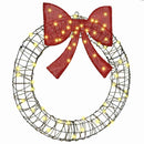 vidaXL Koszorú 60 LED-del Meleg fehér 75 cm Rattan