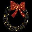 vidaXL Koszorú 60 LED-del Meleg fehér 75 cm Rattan