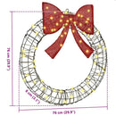 vidaXL Koszorú 60 LED-del Meleg fehér 75 cm Rattan