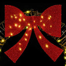 vidaXL Koszorú 80 LED-del Meleg fehér 90 cm Rattan