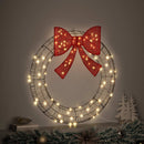 vidaXL Koszorú 80 LED-del Meleg fehér 90 x 90 x 9 cm Rattan