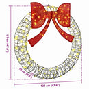 vidaXL Koszorú 150 LED-del Meleg fehér 120 cm Rattan