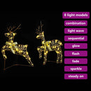 vidaXL LED rénszarvasok 40 LED-del 2 pcs Meleg fehér PET