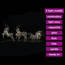 vidaXL LED Rénszarvasok 60 LED-del 3 pcs Meleg fehér PET
