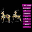 vidaXL LED rénszarvasok 40 LED-del 2 pcs Meleg fehér PET