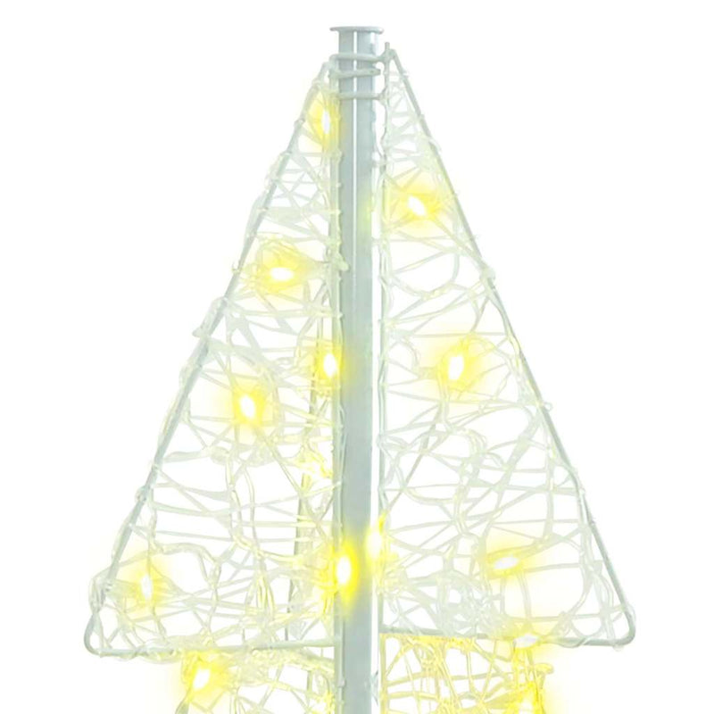 vidaXL Karácsonyfa 100 LED-del Meleg fehér 120 cm Akril