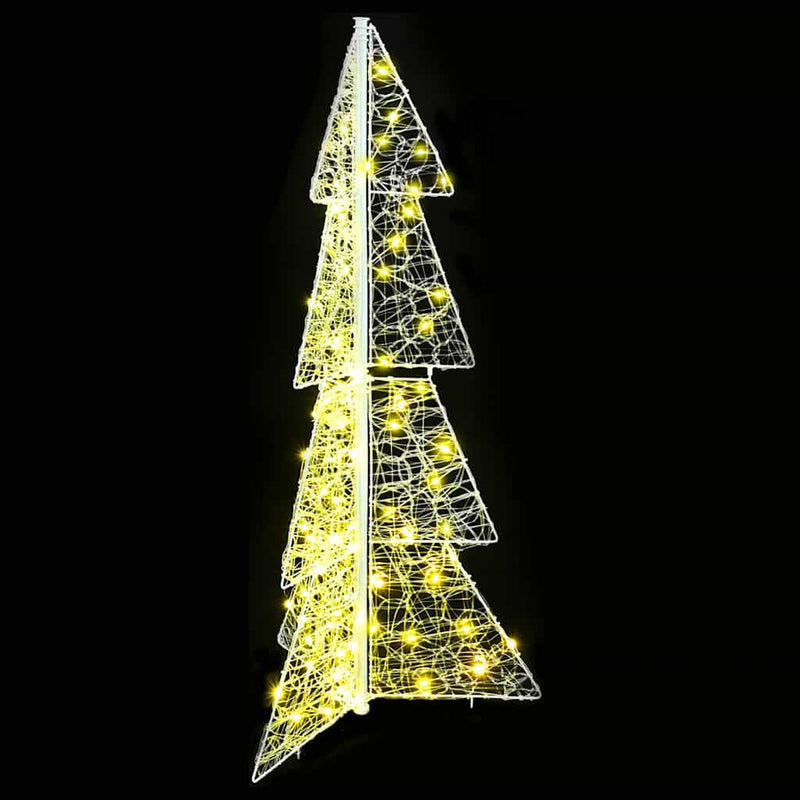 vidaXL Karácsonyfa 100 LED-del Meleg fehér 120 cm Akril