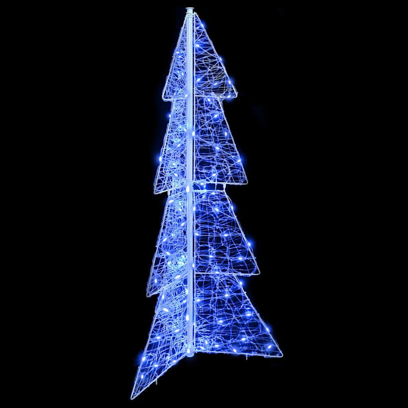 vidaXL Karácsonyfa 100 LED-del Kék 120 cm Akril
