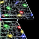 vidaXL Karácsonyfa 160 LED-del Sokszínű 150 cm Akril