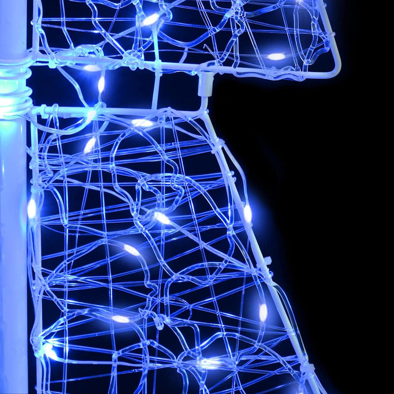 vidaXL Karácsonyfa 240 LED-del Kék 180 cm Akril