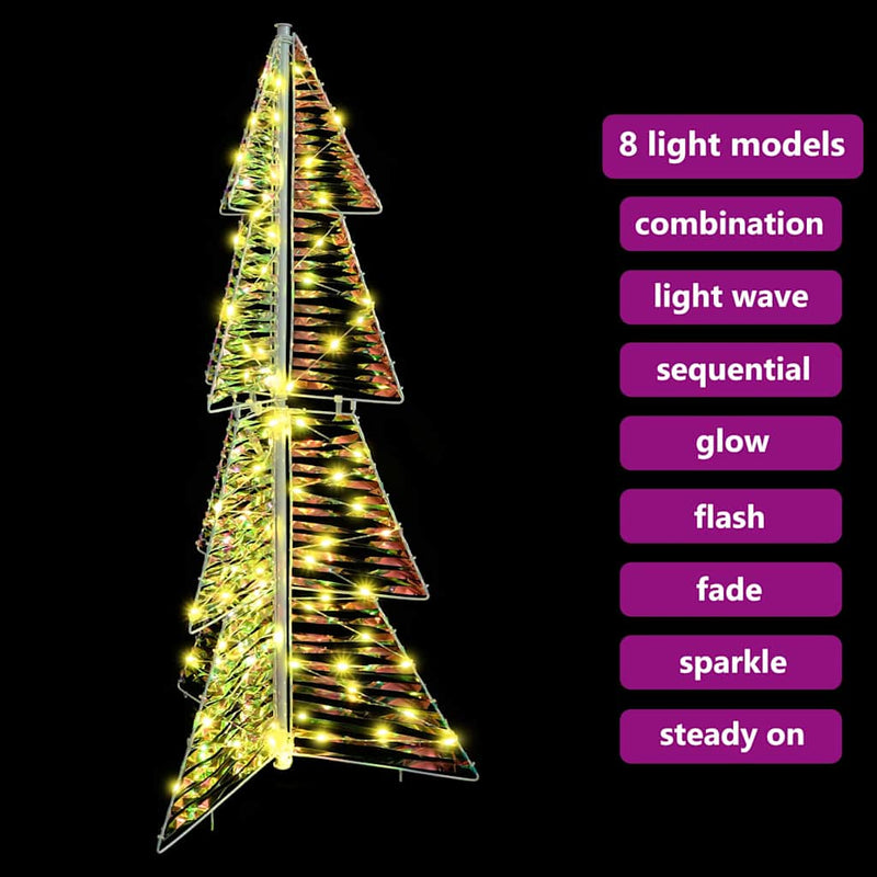 vidaXL Karácsonyfa 100 LED-del Meleg fehér 120 cm PET