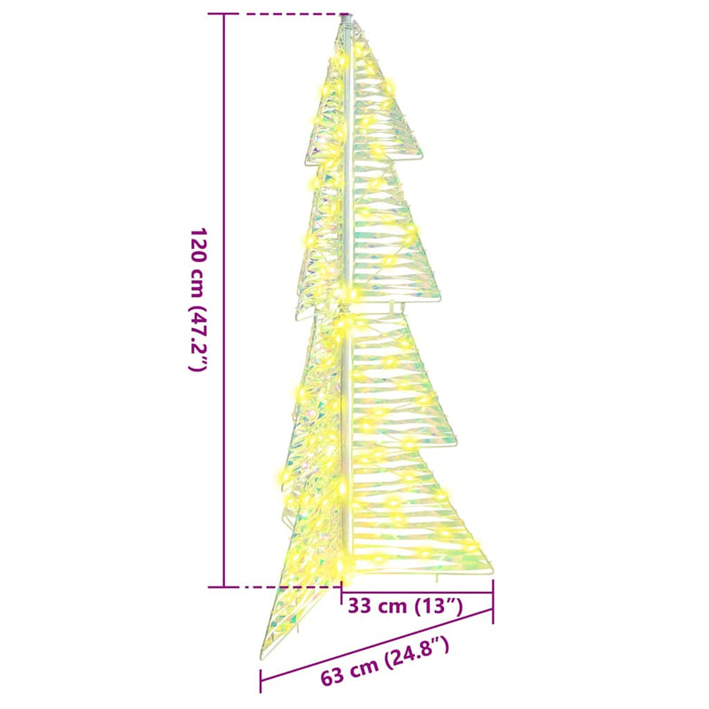 vidaXL Karácsonyfa 100 LED-del Meleg fehér 120 cm PET