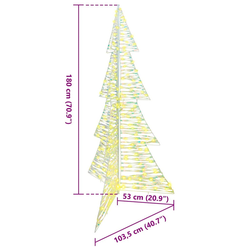 vidaXL Karácsonyfa 240 LED-del Meleg fehér 180 cm PET