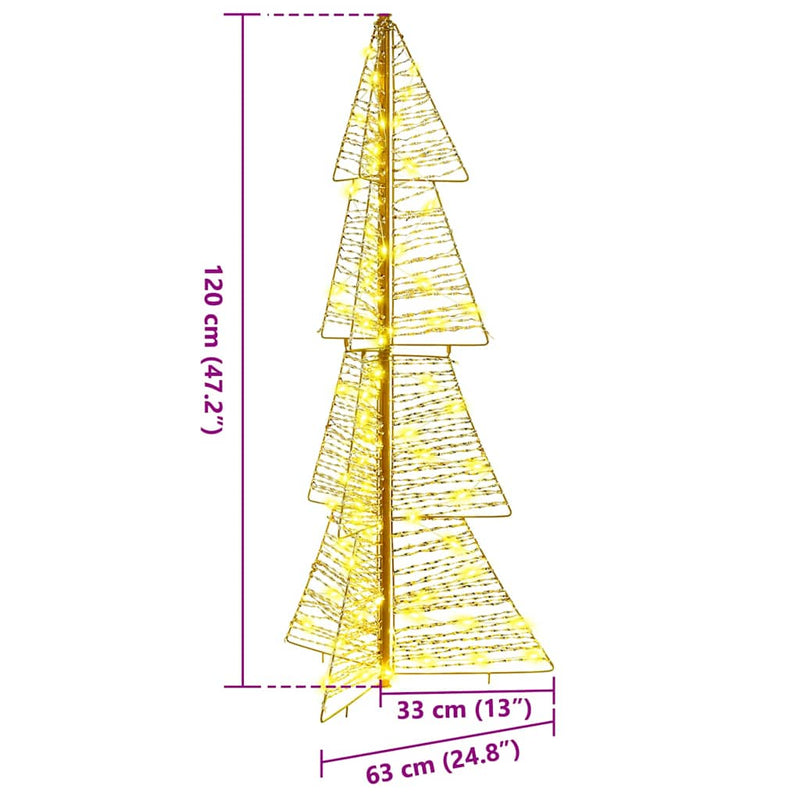 vidaXL Karácsonyfa 100 LED-del Meleg fehér 120 cm PET