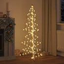 vidaXL Karácsonyfa 160 LED-del Meleg fehér 150 cm PET