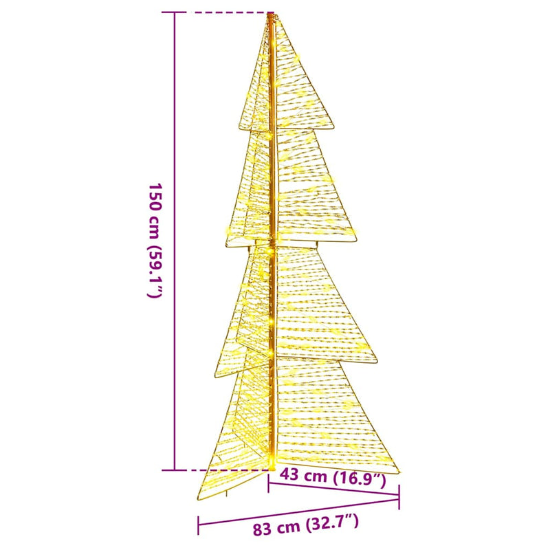 vidaXL Karácsonyfa 160 LED-del Meleg fehér 150 cm PET