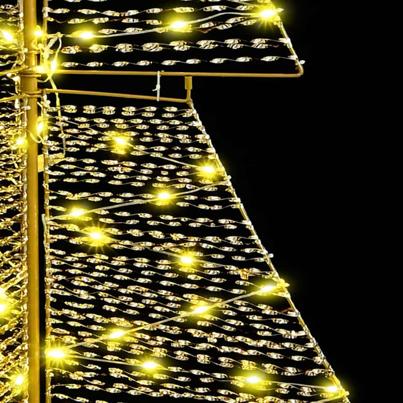vidaXL Karácsonyfa 240 LED-del Meleg fehér 180 cm PET