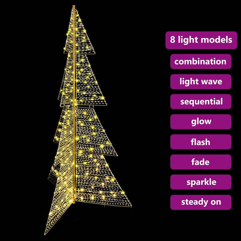 vidaXL Karácsonyfa 240 LED-del Meleg fehér 180 cm PET