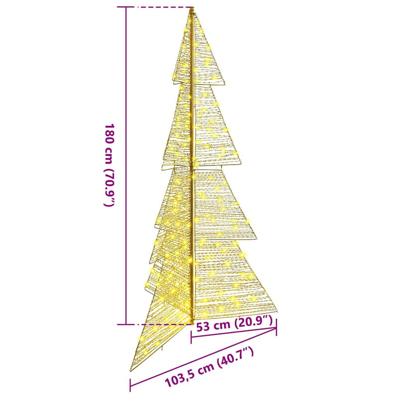 vidaXL Karácsonyfa 240 LED-del Meleg fehér 180 cm PET