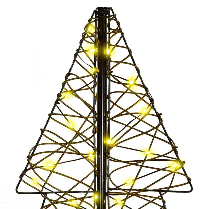 vidaXL Karácsonyfa 100 LED-del Meleg fehér 120 cm Rattan