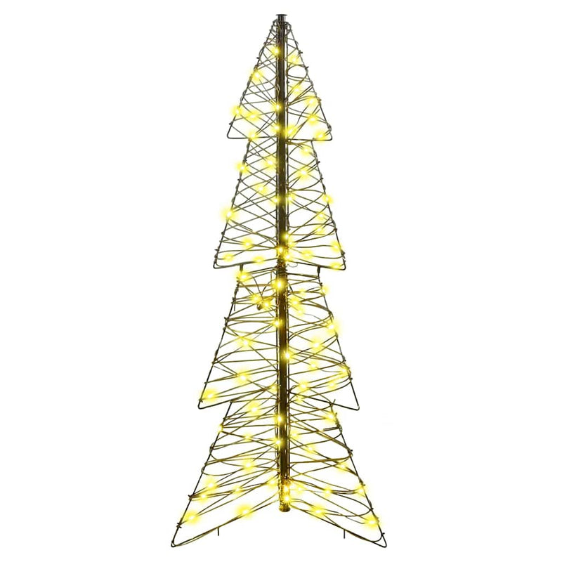 vidaXL Karácsonyfa 100 LED-del Meleg fehér 120 cm Rattan
