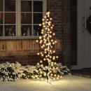 vidaXL Karácsonyfa 160 LED-del Meleg fehér 150 cm Rattan