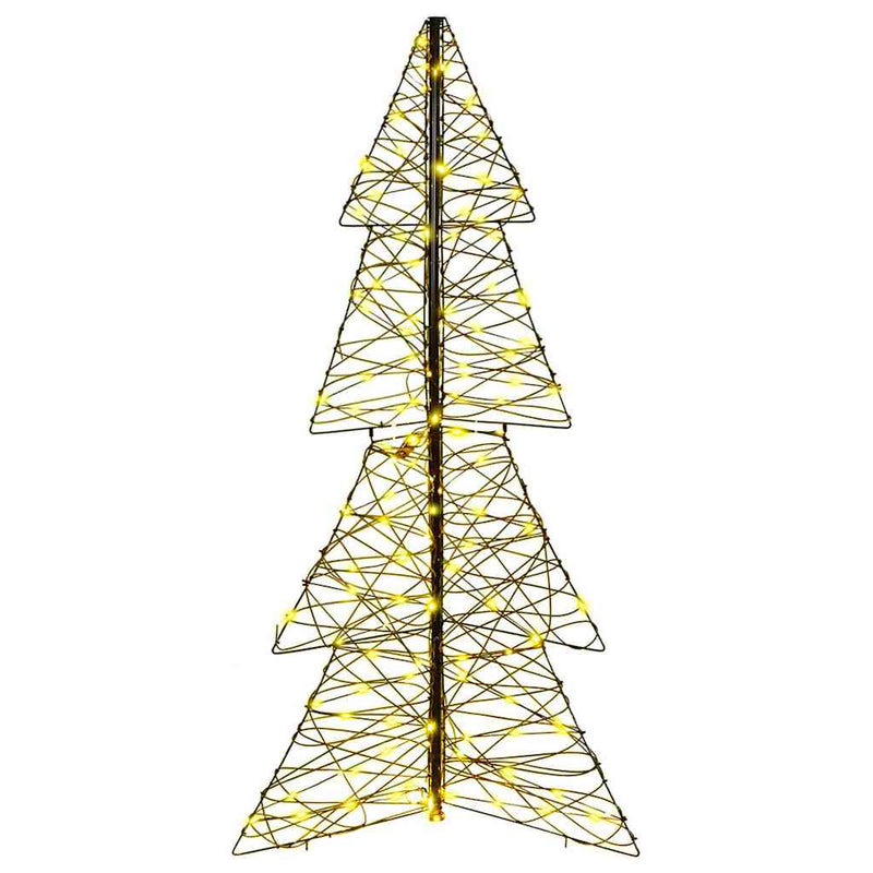 vidaXL Karácsonyfa 160 LED-del Meleg fehér 150 cm Rattan
