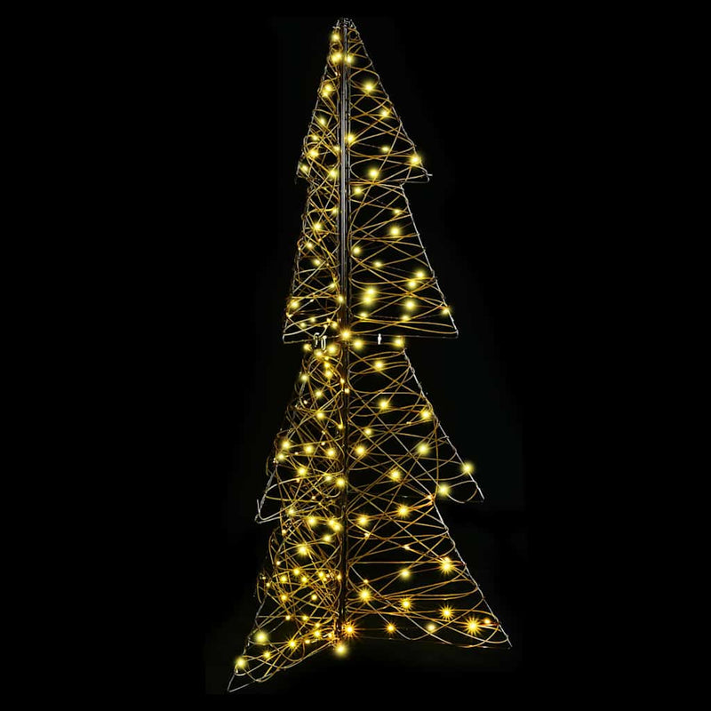 vidaXL Karácsonyfa 160 LED-del Meleg fehér 150 cm Rattan