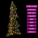 vidaXL Karácsonyfa 160 LED-del Meleg fehér 150 cm Rattan