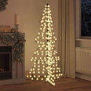 vidaXL Karácsonyfa 240 LED-del Meleg fehér 180 cm Rattan