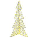 vidaXL Karácsonyfa 240 LED-del Meleg fehér 180 cm Rattan