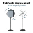 vidaXL Pedestal poszter állvány Ezüst a3 PVC és Acél