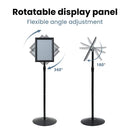 vidaXL Pedestal poszter állvány Ezüst a4 PVC és Acél