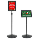 vidaXL Pedestal poszter állvány Ezüst a4 PVC és Acél